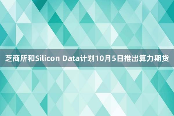 芝商所和Silicon Data计划10月5日推出算力期货