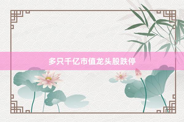 多只千亿市值龙头股跌停