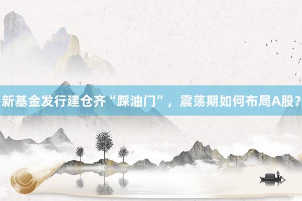 新基金发行建仓齐“踩油门”，震荡期如何布局A股？