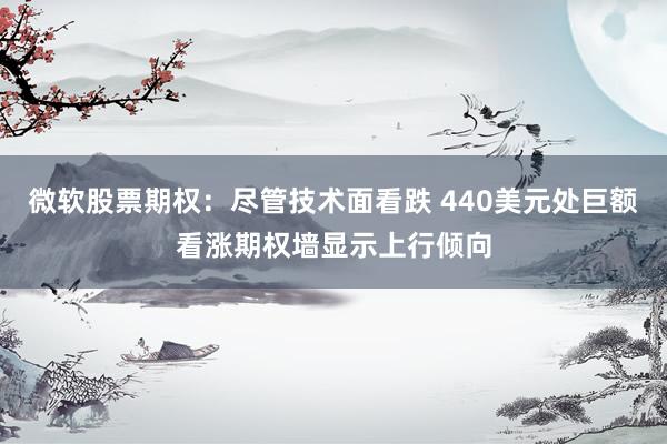 微软股票期权：尽管技术面看跌 440美元处巨额看涨期权墙显示上行倾向