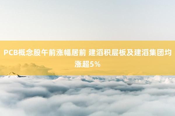 PCB概念股午前涨幅居前 建滔积层板及建滔集团均涨超5%