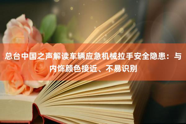 总台中国之声解读车辆应急机械拉手安全隐患：与内饰颜色接近、不易识别