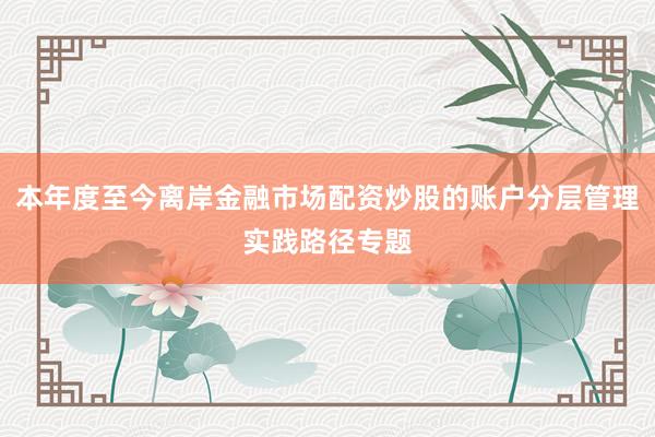 本年度至今离岸金融市场配资炒股的账户分层管理实践路径专题